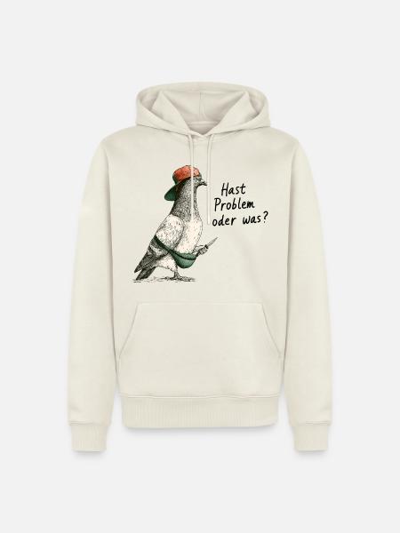 Talataube - Männer Premium Bio Hoodie - Naturweiß