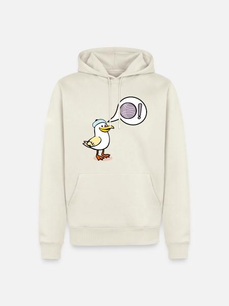 Möwenball Pétanque - Männer Premium Bio Hoodie - Naturweiß