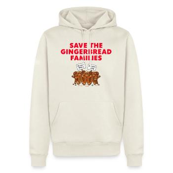 Save The Gingerbread Lustiges Weihnachts Motiv - Männer Premium Bio Hoodie - Naturweiß - Vorne - Nico (187cm)