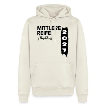Mittlere Reife 2027, Abschluss - Männer Premium Bio Hoodie - Naturweiß - Vorne - Nico (187cm)