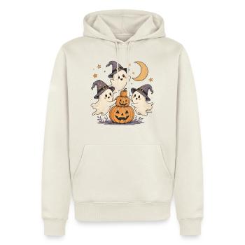 Chemise Ghosts mignonne pour enfants et femmes - Sweat à capuche Premium bio Homme - blanc cassé - Devant - Nico (187cm)