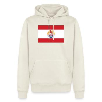 Polynésie - Männer Premium Bio Hoodie - Naturweiß - Vorne - Nico (187cm)