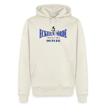 Eckernförde Ostsee ...(25) - Männer Premium Bio Hoodie - Naturweiß - Vorne - Nico (187cm)