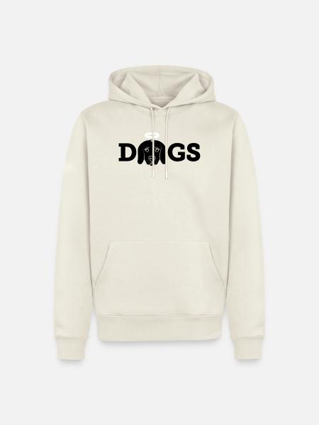 Holy Dogs (black) - Männer Premium Bio Hoodie - Naturweiß