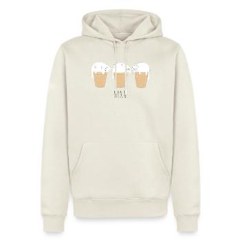miau meow cat eis catlove - Männer Premium Bio Hoodie - Naturweiß - Vorne - Nico (187cm)