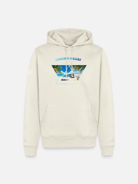 Beach Vibes geometrisch - Männer Premium Bio Hoodie - Naturweiß