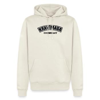 KravMaga Combat - Männer Premium Bio Hoodie - Naturweiß - Vorne - Nico (187cm)
