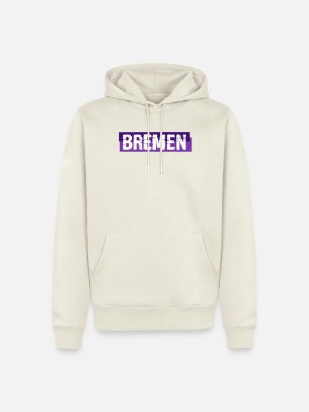 Bremen - Hansestadt - Banner - Männer Premium Bio Hoodie - Naturweiß