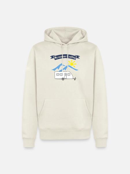 caravan is calling - Männer Premium Bio Hoodie - Naturweiß