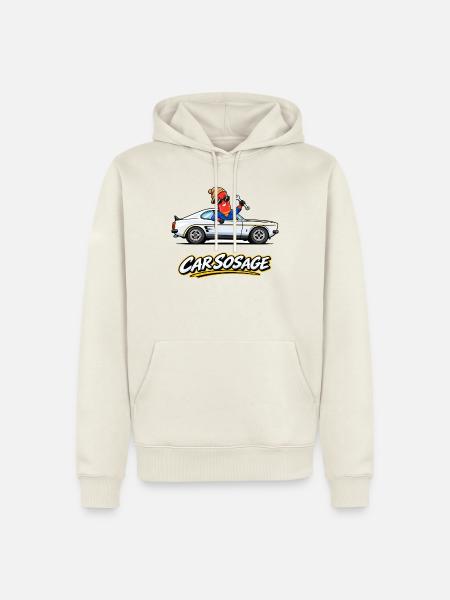 Auto SOS Sosage Wurst Rs3100 - Männer Premium Bio Hoodie - Naturweiß