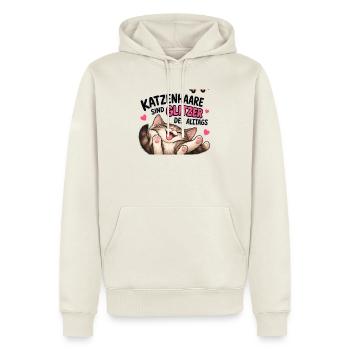 Katzenhaare sind Glitzer des Alltags - Männer Premium Bio Hoodie - Naturweiß - Vorne - Nico (187cm)