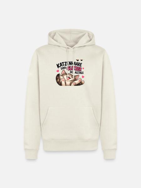 Katzenhaare sind Glitzer des Alltags - Männer Premium Bio Hoodie - Naturweiß