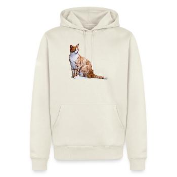 Katze Katzen Katze Cat Cats Katzenliebe - Männer Premium Bio Hoodie - Naturweiß - Vorne - Nico (187cm)