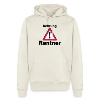 Rente Rentner Rentnerin Berufe Achtung Rentner(25) - Männer Premium Bio Hoodie - Naturweiß - Vorne - Nico (187cm)