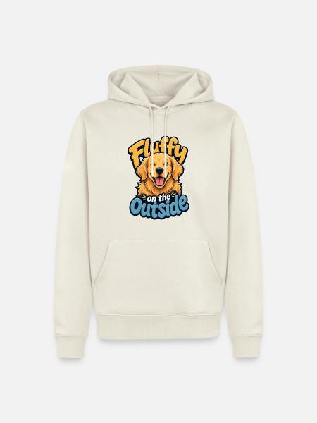 Golden Retriever - Männer Premium Bio Hoodie - Naturweiß