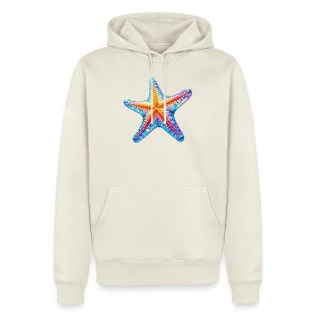 Seestern - Männer Premium Bio Hoodie - Naturweiß - Vorne - Nico (187cm)