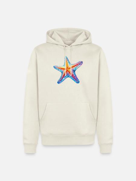 Seestern - Männer Premium Bio Hoodie - Naturweiß