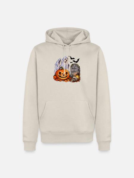 Süßes oder Saures Halloween - Männer Premium Bio Hoodie - Beige