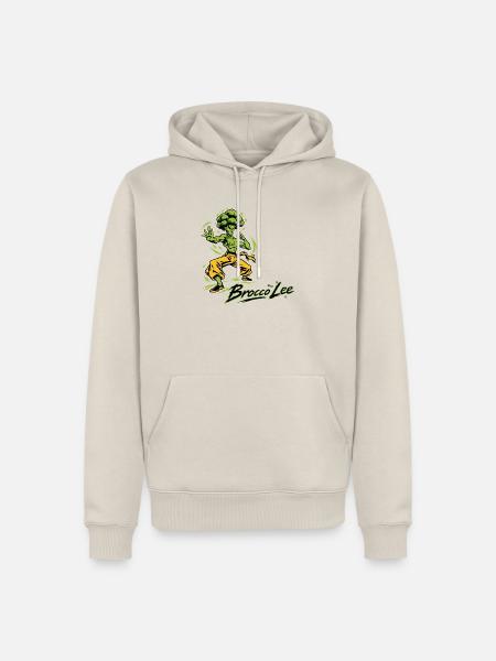 BroccoLee Kampfsbrokkoli - Männer Premium Bio Hoodie - Beige