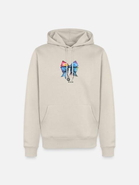 Krankenschwester Geschenk Pflege Stethoskop - Männer Premium Bio Hoodie - Beige