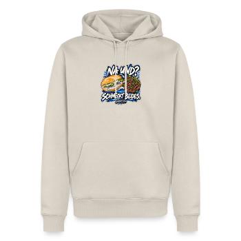 Fischbrötchen & Köfte – Na und? Schmeckt beides. - Männer Premium Bio Hoodie - Beige - Vorne - Thijin (182cm)