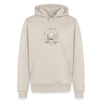 Vintage Krebs-Zodiak-Astrologie-Horoskopzeichen - Männer Premium Bio Hoodie - Beige - Vorne - Thijin (182cm)