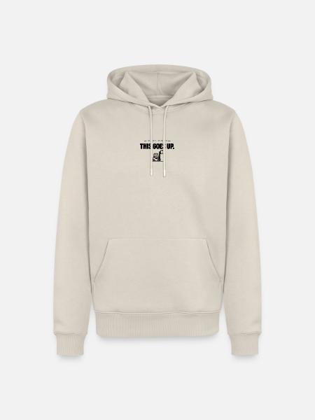 Gabelstaplerfahrer – Das geht nach oben. - Männer Premium Bio Hoodie - Beige