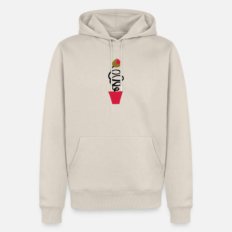 Tulipe Hollandaise :) - Sweat à capuche Premium bio Homme - beige