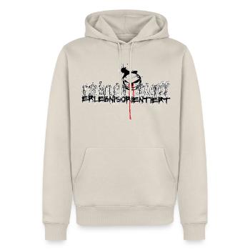 Erlebnisorientiert - Männer Premium Bio Hoodie - Beige - Vorne - Thijin (182cm)