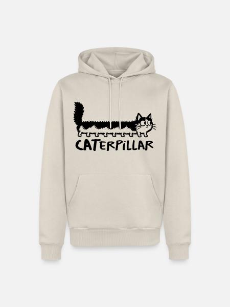 Chat chenille CATerpillar - Männer Premium Bio Hoodie - Beige