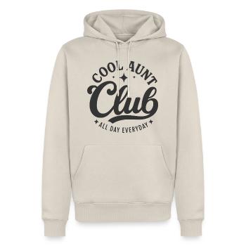 Cool Aunt Club - Männer Premium Bio Hoodie - Beige - Vorne - Thijin (182cm)