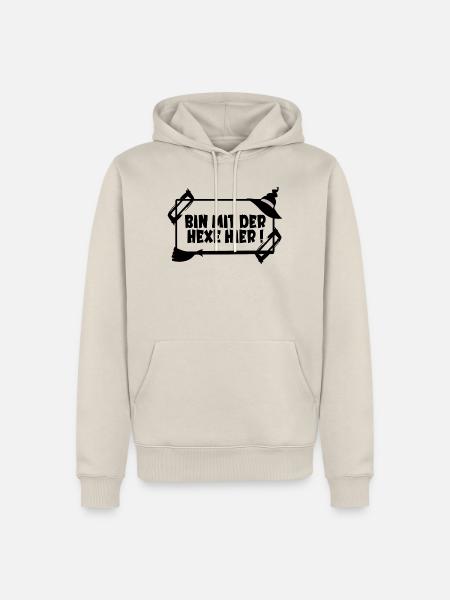 HALLOWEEN KOSTÜME PARTNER HEXE - Männer Premium Bio Hoodie - Beige