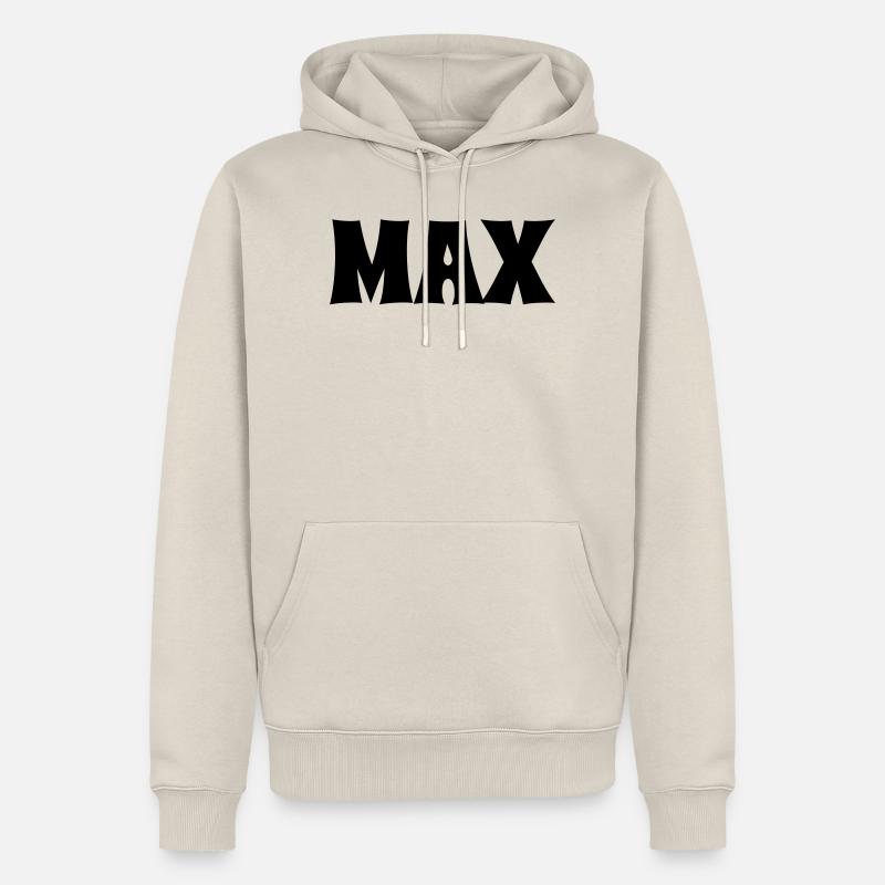 Max - Sweat à capuche Premium bio Homme - beige