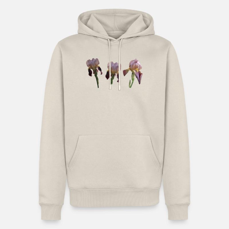 Iris - Sweat à capuche Premium bio Homme - beige