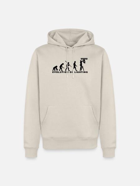 Evolution of Lighting – Veranstaltungstechnik - Männer Premium Bio Hoodie - Beige