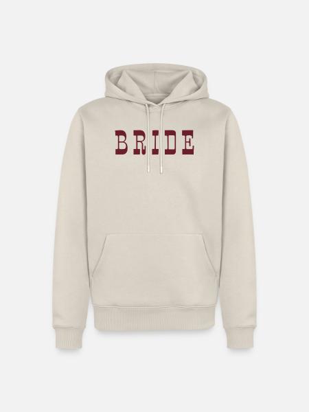 Bride – Burgundy - Männer Premium Bio Hoodie - Beige