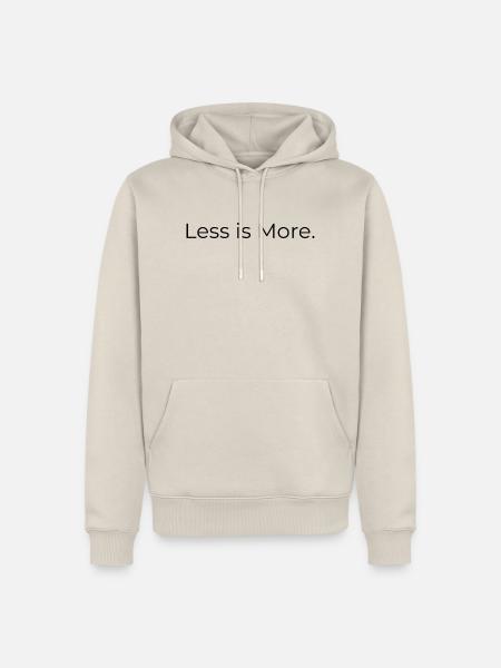 Less Is More – Minimalistisches T‑Shirt - Männer Premium Bio Hoodie - Beige