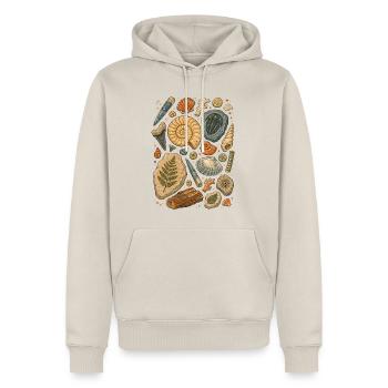 Fossilien | Paläontologie & Urzeit - Männer Premium Bio Hoodie - Beige - Vorne - Thijin (182cm)