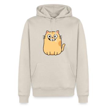 Katze - Männer Premium Bio Hoodie - Beige - Vorne - Thijin (182cm)