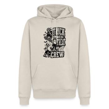 Trick or Treat Crew - Männer Premium Bio Hoodie - Beige - Vorne - Thijin (182cm)