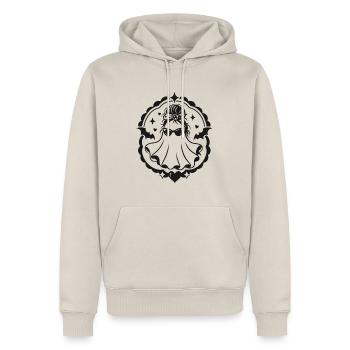 Mama Geist - Männer Premium Bio Hoodie - Beige - Vorne - Thijin (182cm)