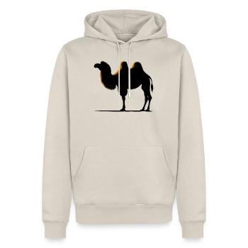 Kamel - Männer Premium Bio Hoodie - Beige - Vorne - Thijin (182cm) & Selfina (174cm)