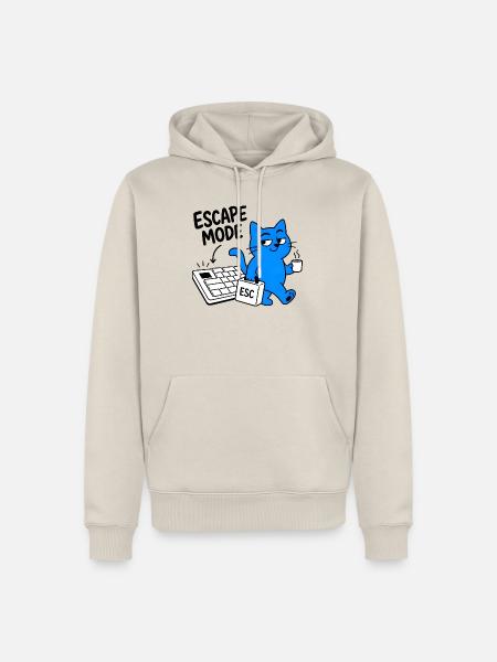 ESCAPE-MODUS – Geek-Chat & ESC-Schlüssel - Männer Premium Bio Hoodie - Beige