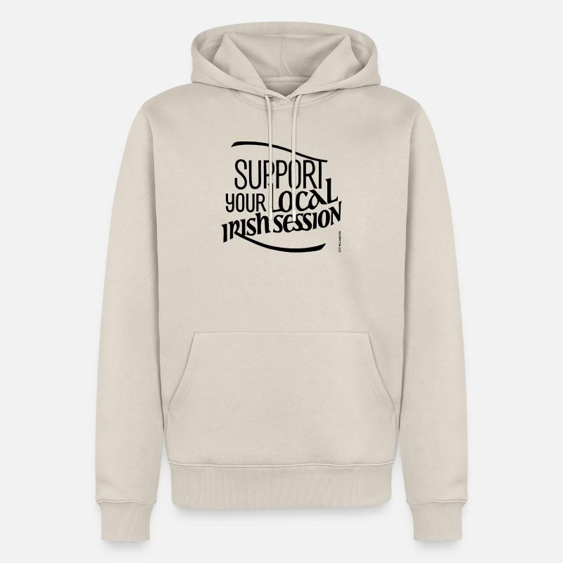 supportyourlocalirishsession2_NOIR - Männer Premium Bio Hoodie - Beige