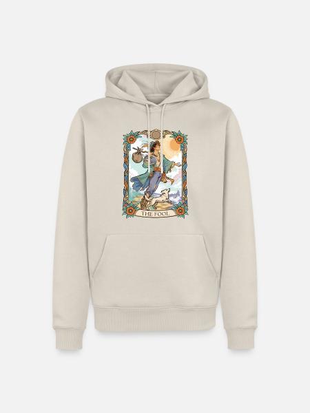 Das verrückte TAROT - Männer Premium Bio Hoodie - Beige