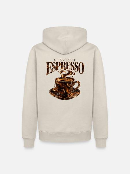 Midnight Espresso Club - Männer Premium Bio Hoodie - Beige