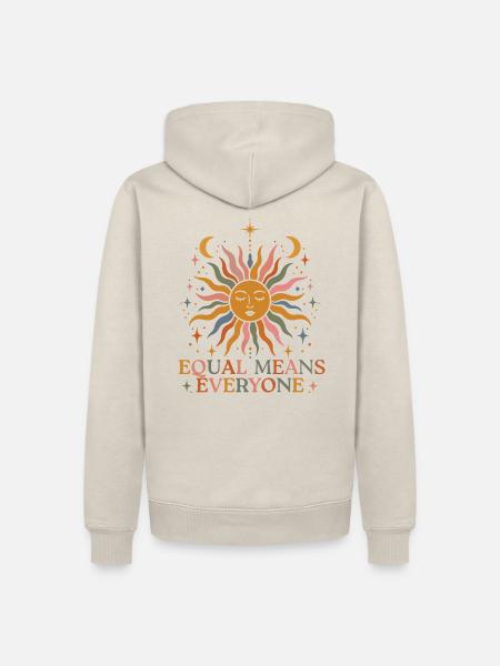 Equal Means Everyone - Männer Premium Bio Hoodie - Beige