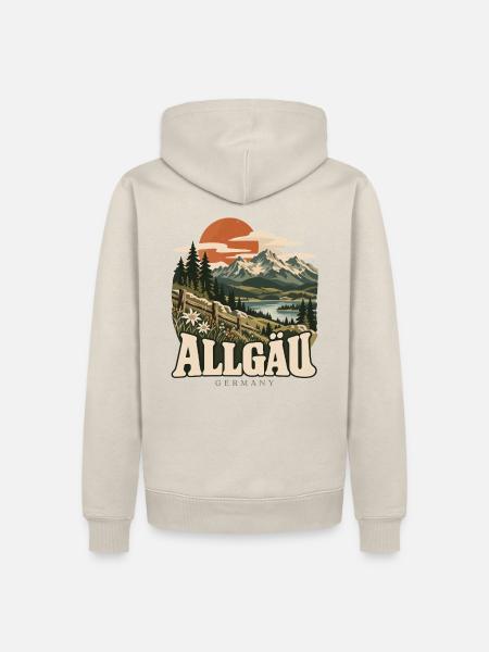 Allgäu Germany Alpine Nature - Männer Premium Bio Hoodie - Beige