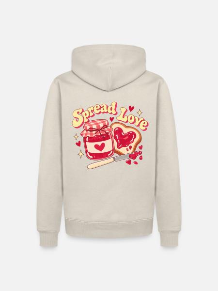 Spread Love Jam & Toast - Männer Premium Bio Hoodie - Beige