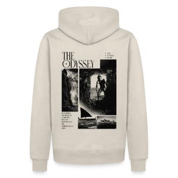 Le voyage d’Ulysse - Sweat à capuche Premium bio Homme - beige - Dos - Thijin (182cm)